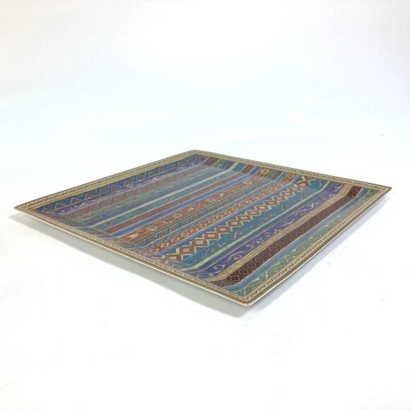 UNUSED HERMES Cheval durian plate square horse The dishes Pottery Multicolore - Picture 3 of 9